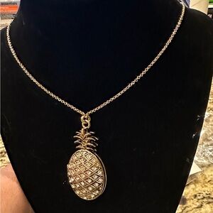 Gold Pineapple Pendant Necklace